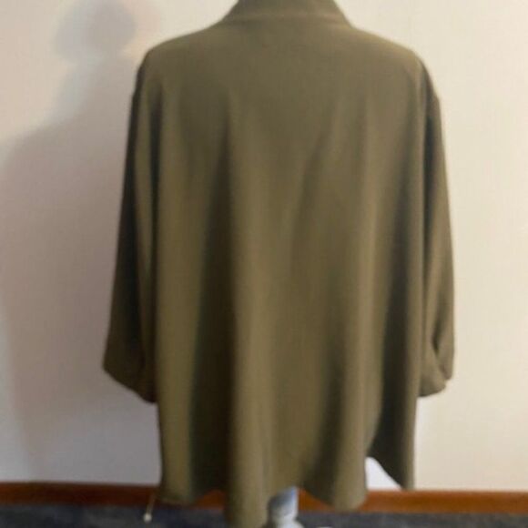 Kathy Che Vintage Green Military Style Tunic, size 26/28 - Picture 3 of 5